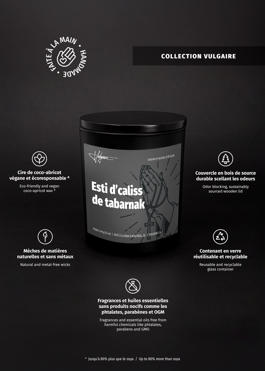 Bougie Esti d'caliss de tabarnak