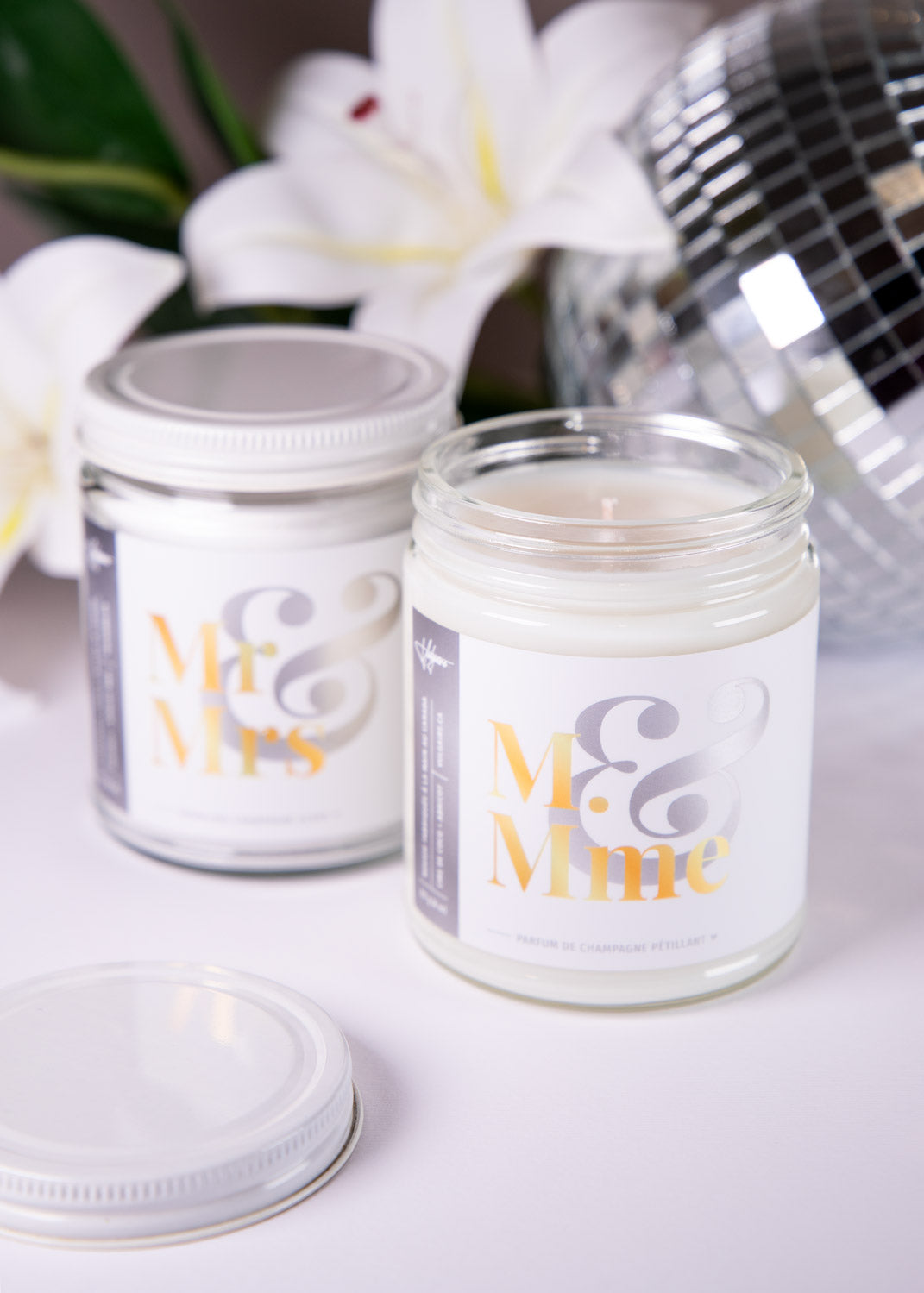 Bougie Nouveaux mariés (versions inclusives disponibles)