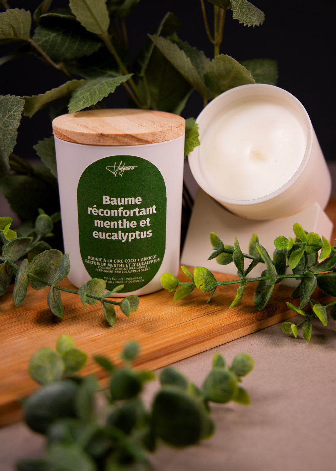 Bougie Baume réconfortant menthe et eucalyptus
