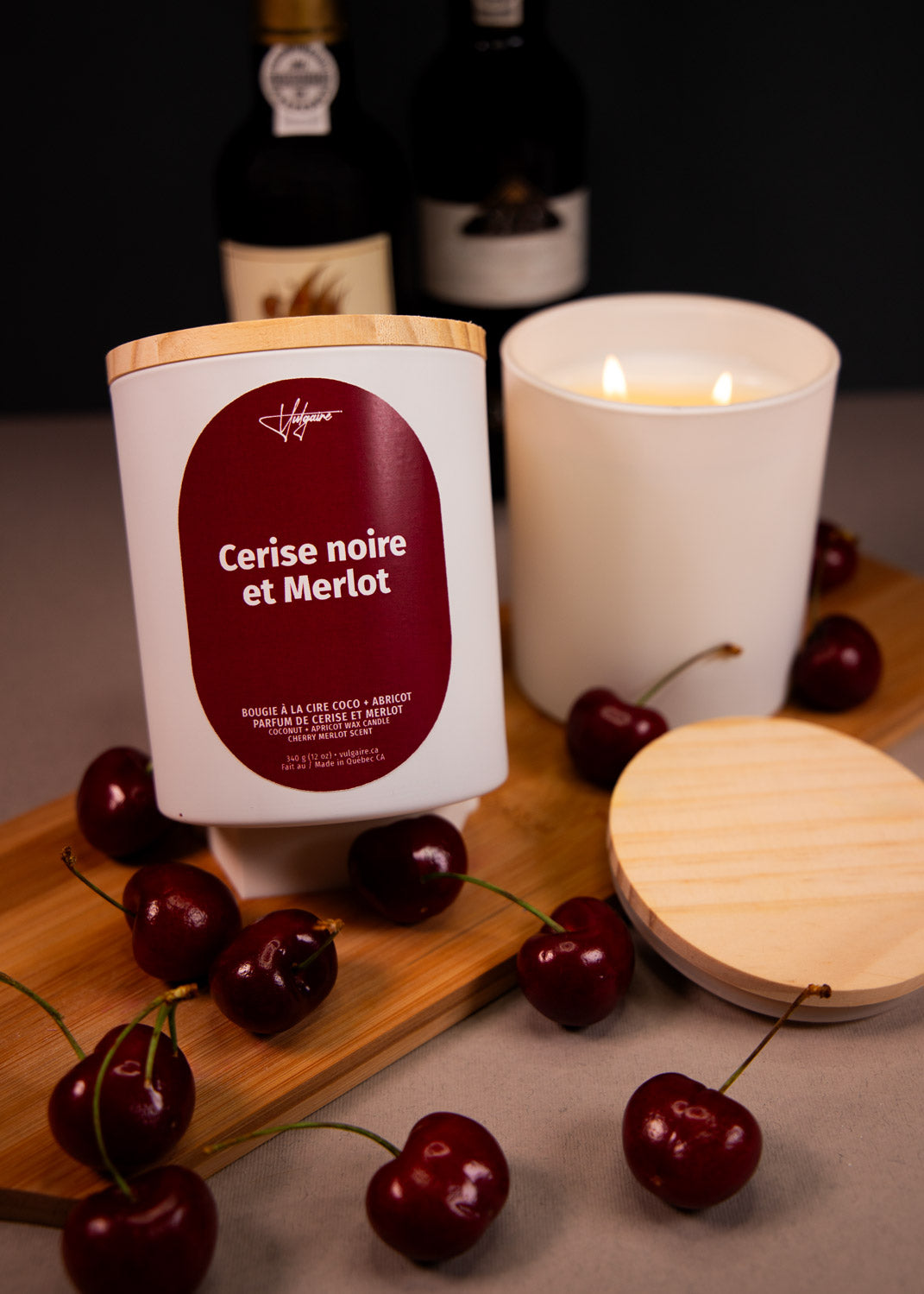 Bougie Cerise noire et Merlot