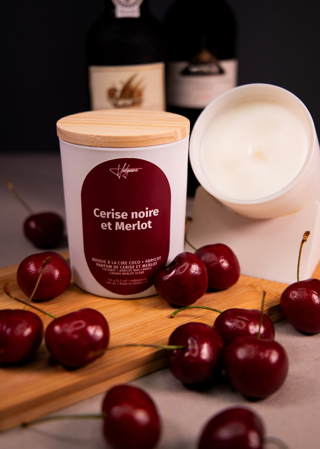 Bougie Cerise noire et Merlot