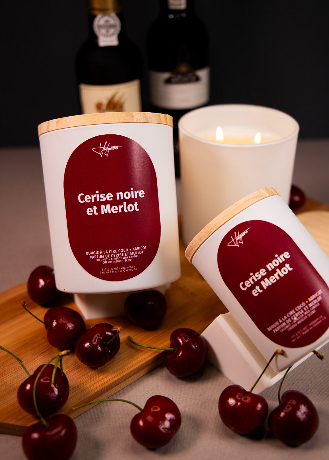 Bougie Cerise noire et Merlot