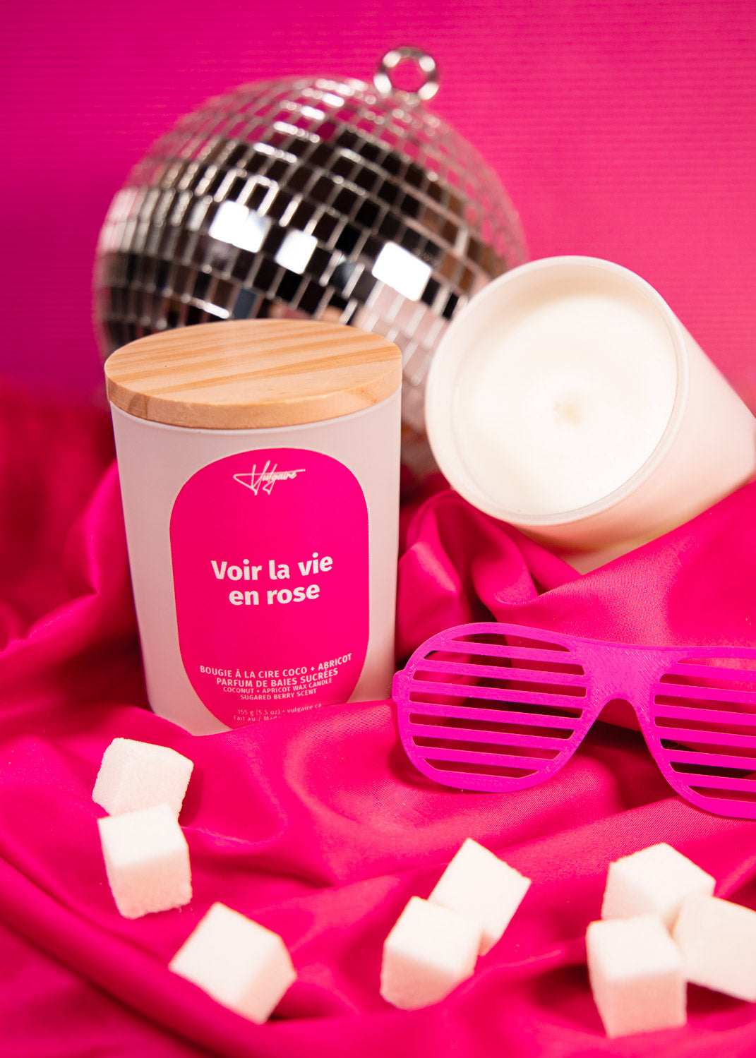 Bougie Voir la vie en rose
