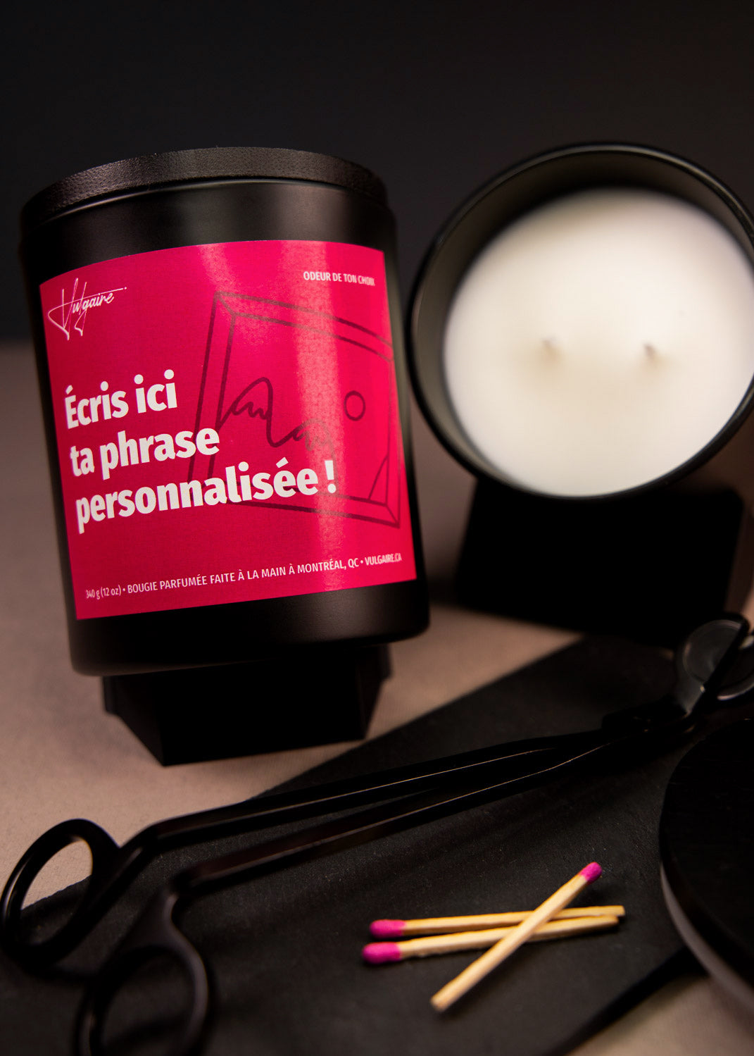Bougie personnalisée