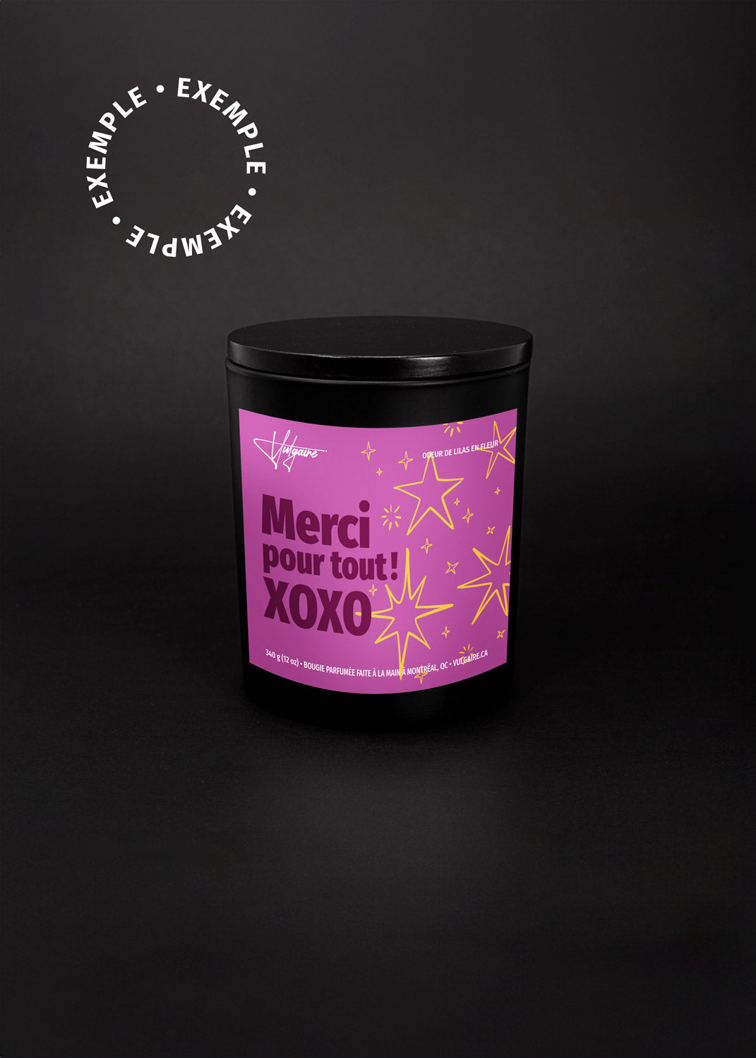 Bougie personnalisée