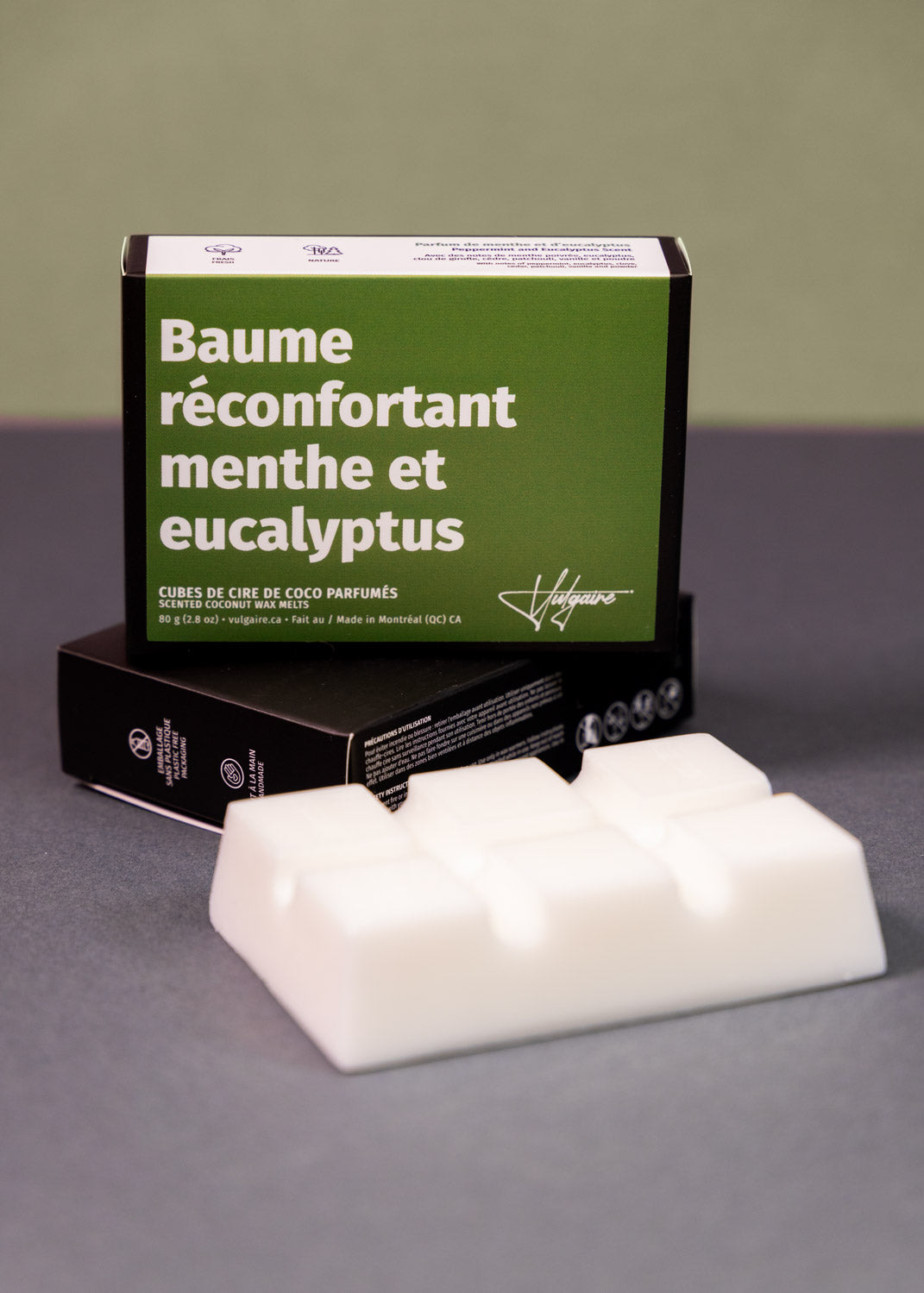Cubes de cire Baume réconfortant menthe et eucalyptus