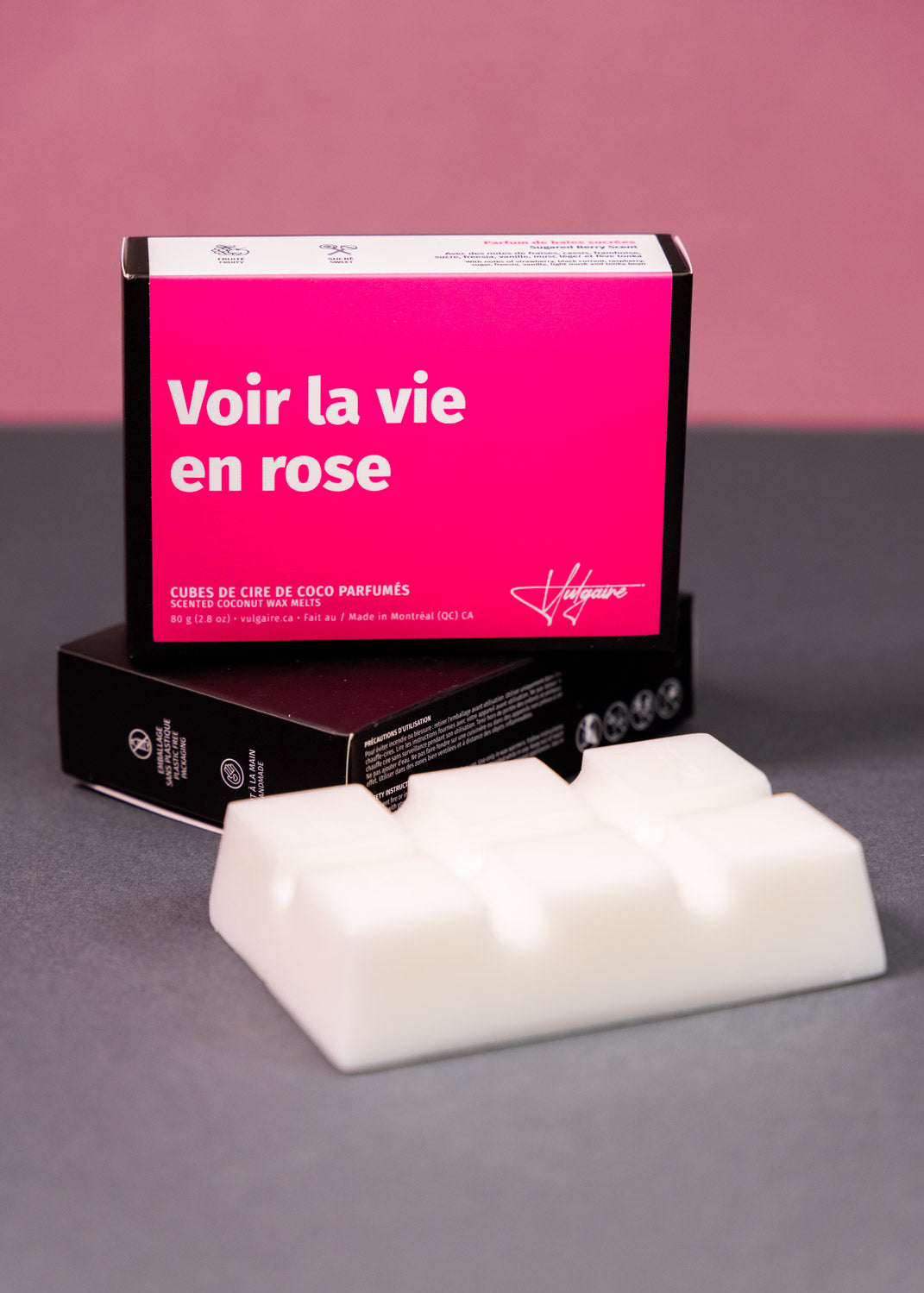 Cubes de cire Voir la vie en rose