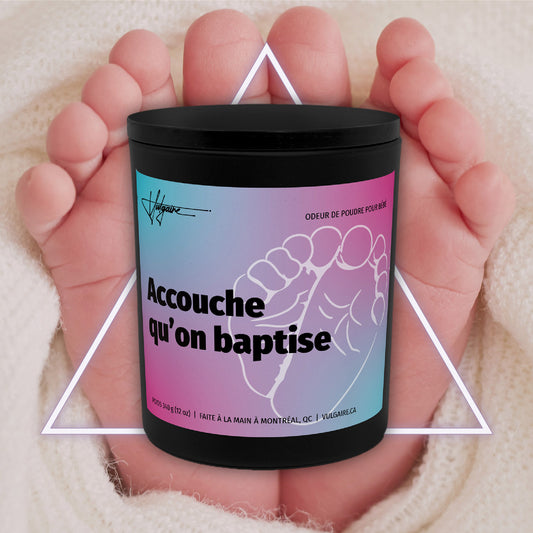 Bougie Accouche qu'on baptise