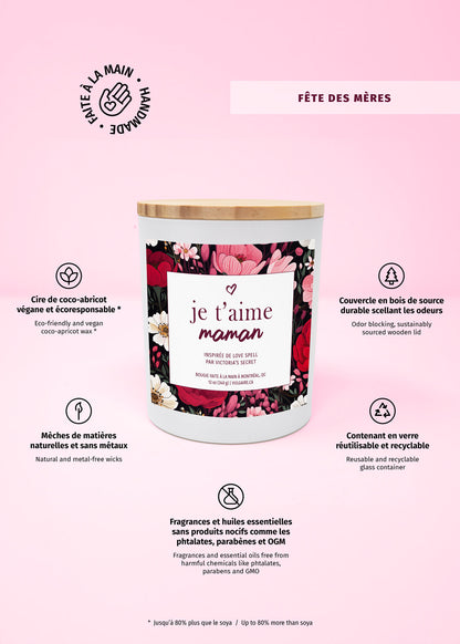 Bougie Je t'aime maman