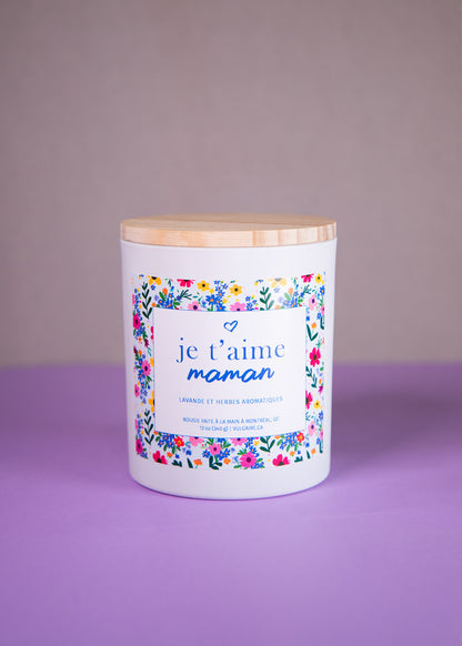 Bougie Je t'aime maman