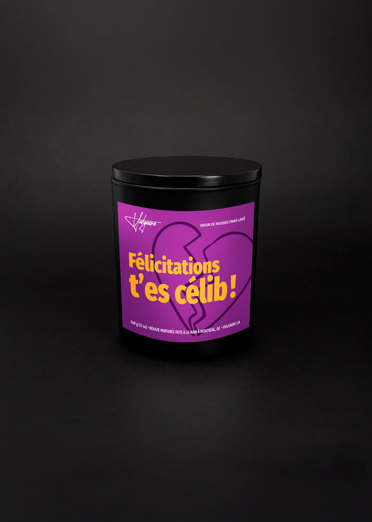 Bougie Félicitations t'es célib!