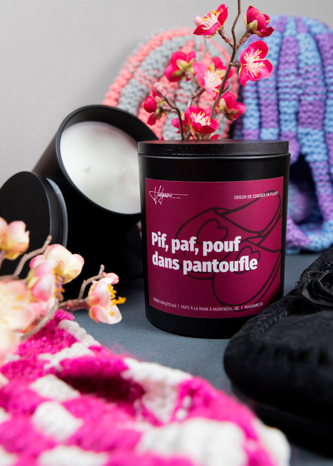 Candle Pif, paf, pouf dans pantoufle