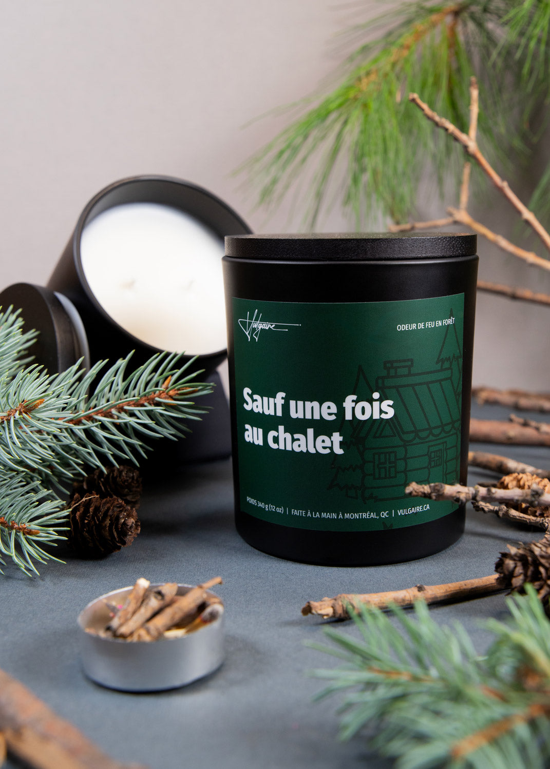 Bougie Sauf une fois au chalet