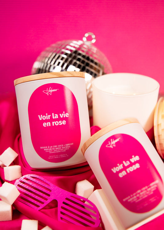 Bougie Voir la vie en rose