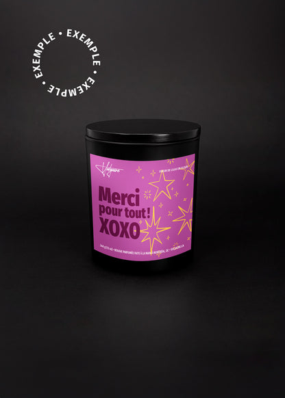 Bougie personnalisée