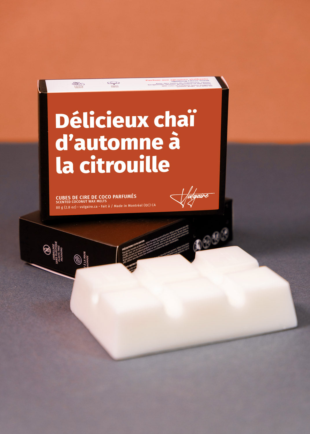 Cubes de cire Délicieux chaï d'automne à la citrouille