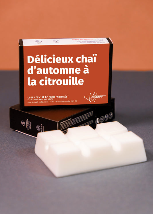 Cubes de cire Délicieux chaï d'automne à la citrouille