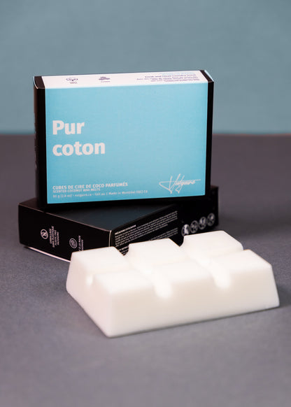 Pure cotton wax cubes